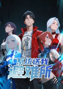 月落观测站治愈科幻动漫海报
